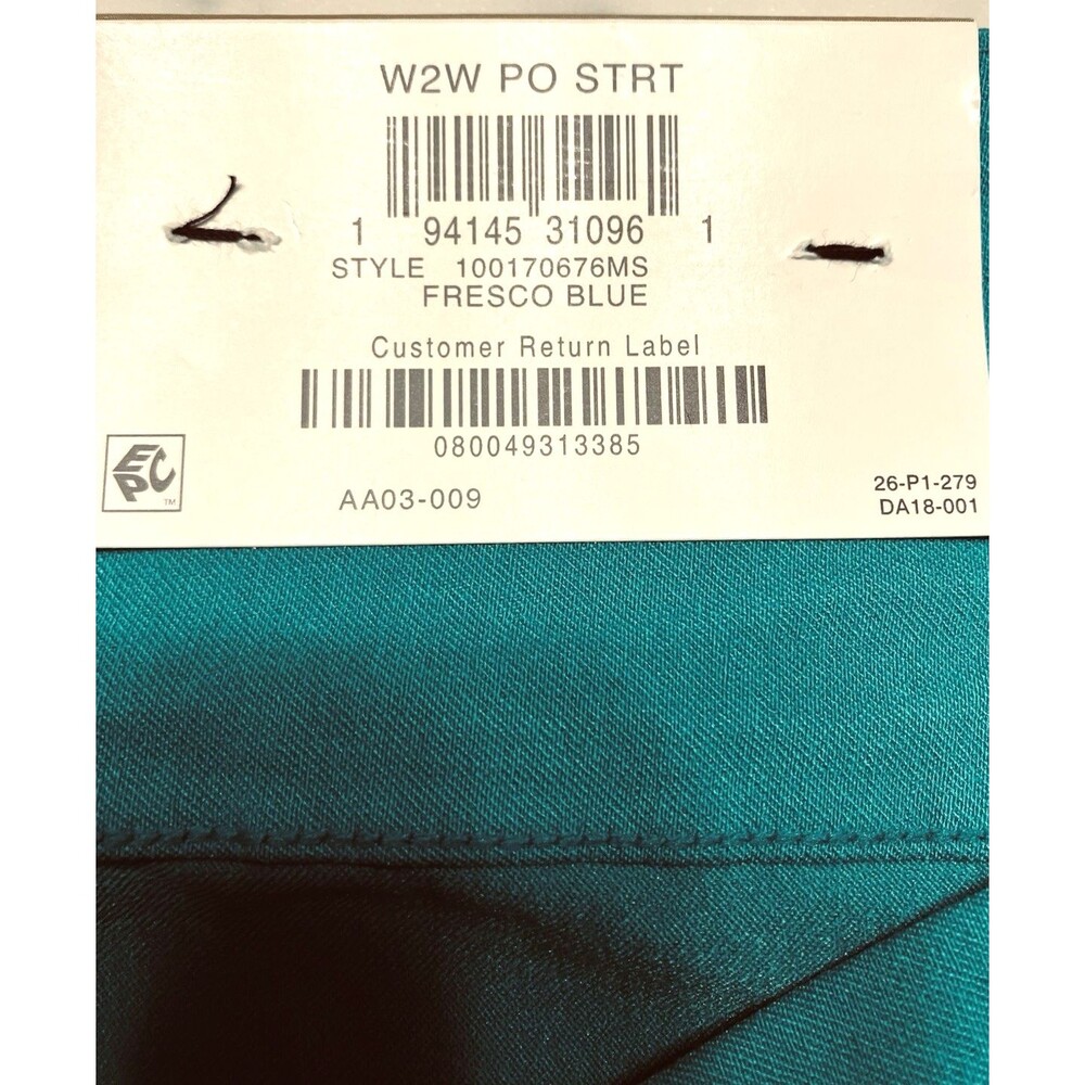 NWT INC Women's Fresco Blue Pull On Straight Leg Tummy Control Pants Size 14 - Picture 6 of 8